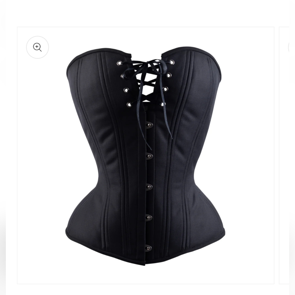 Timeless Trends Black Lace-Up Corset Overbust